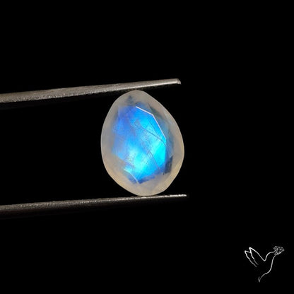 Rose Cut Faceted Rainbow Moonstone