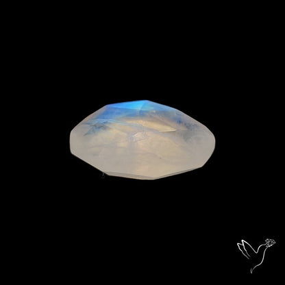 Rose Cut Faceted Rainbow Moonstone