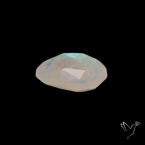 Rose Cut Faceted Rainbow Moonstone