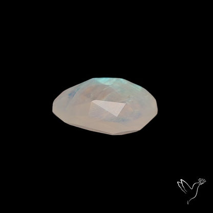 Rose Cut Faceted Rainbow Moonstone