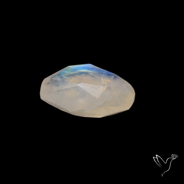 Rose Cut Faceted Rainbow Moonstone