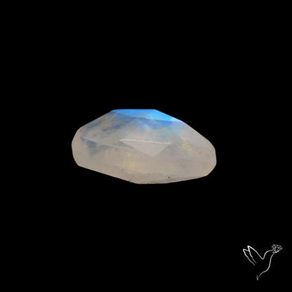 Rose Cut Faceted Rainbow Moonstone