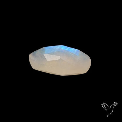 Rose Cut Faceted Rainbow Moonstone
