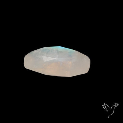 Rose Cut Faceted Rainbow Moonstone