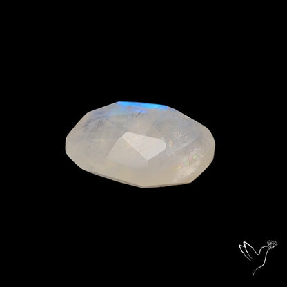 Rose Cut Faceted Rainbow Moonstone