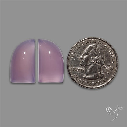 Lavender Chalcedony Pair