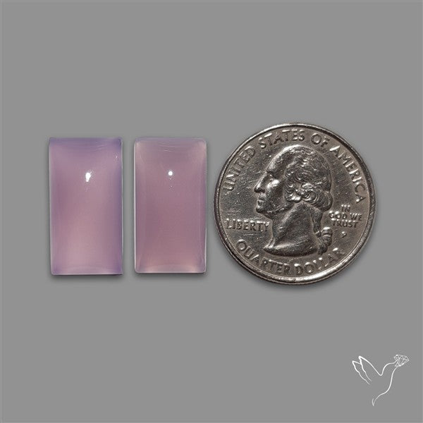 Lavender Chalcedony Pair