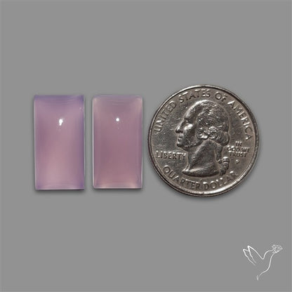 Lavender Chalcedony Pair