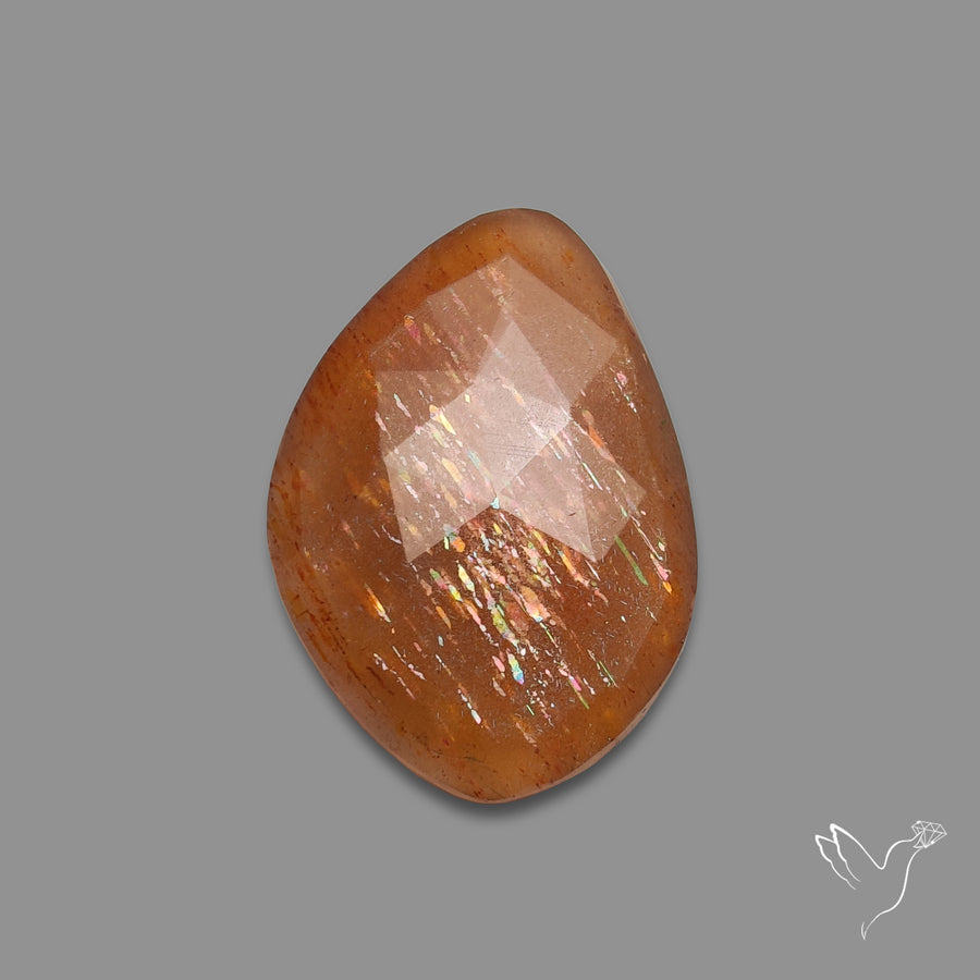 Rose Cut Meteor Shower Sunstone