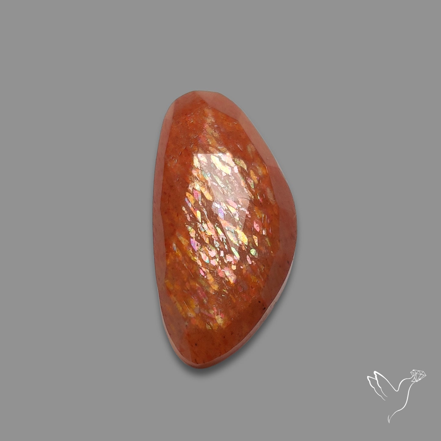 Rose Cut Meteor Shower Sunstone