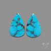 Rare Campitos Turquoise With Pyrite Inclusion Pair