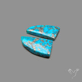 Rare Campitos Turquoise With Pyrite Inclusion Pair