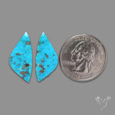 Rare Campitos Turquoise With Pyrite Inclusion Pair