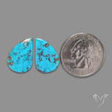 Rare Campitos Turquoise With Pyrite Inclusion Pair