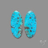 Rare Campitos Turquoise With Pyrite Inclusion Pair