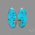 Rare Campitos Turquoise With Pyrite Inclusion Pair