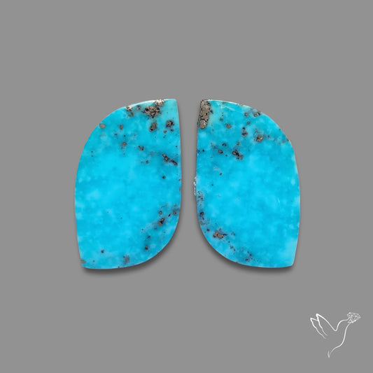 Rare Campitos Turquoise With Pyrite Inclusion Pair