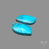 Rare Campitos Turquoise With Pyrite Inclusion Pair