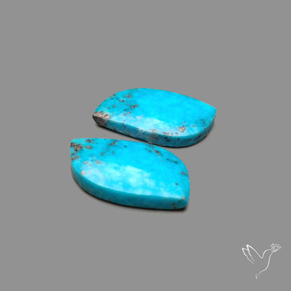 Rare Campitos Turquoise With Pyrite Inclusion Pair