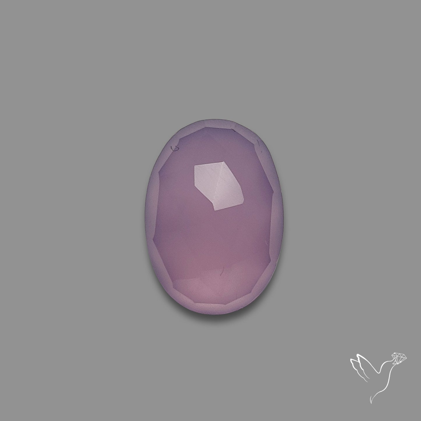 Rose Cut Lavender Chalcedony