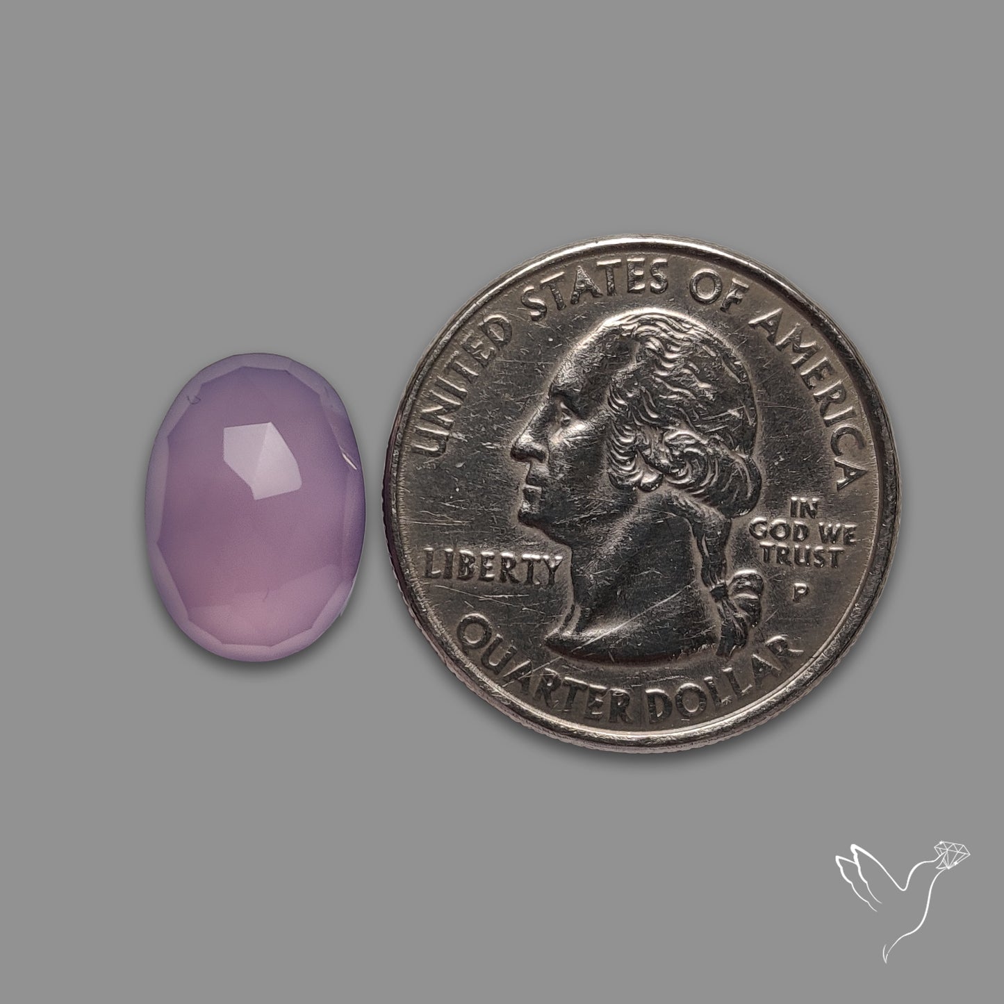 Rose Cut Lavender Chalcedony