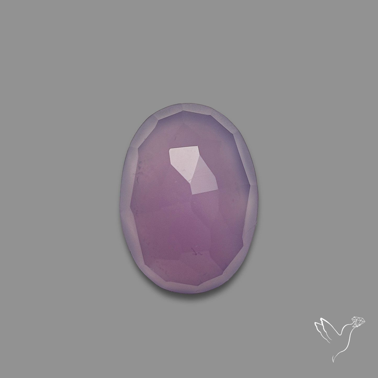 Rose Cut Lavender Chalcedony