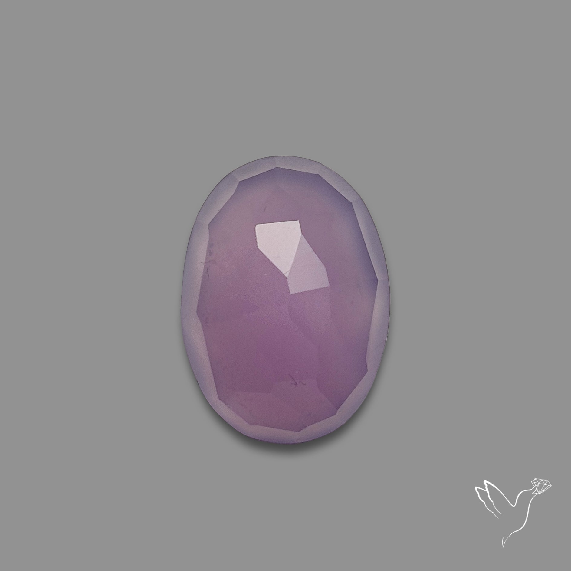 Rose Cut Lavender Chalcedony