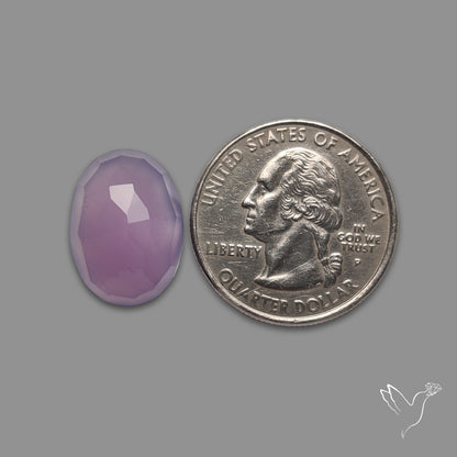 Rose Cut Lavender Chalcedony