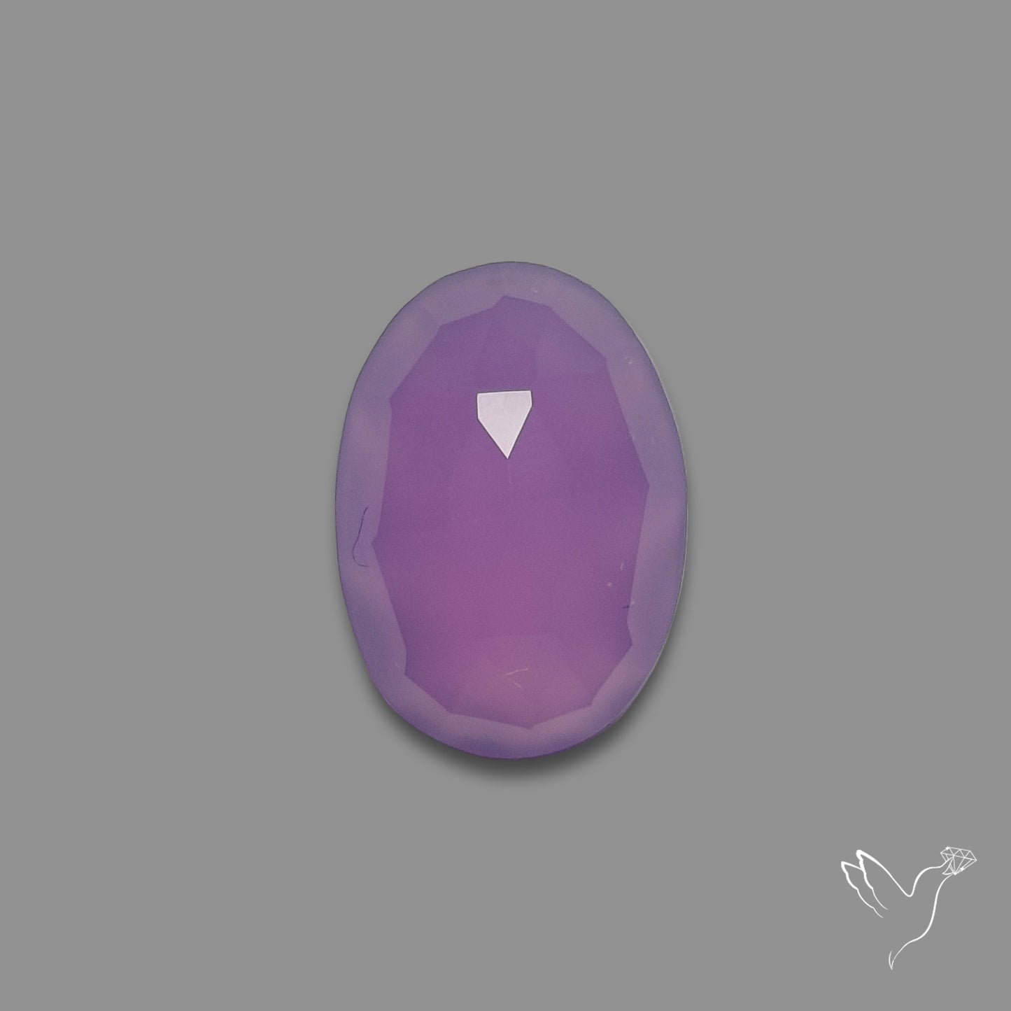 Rose Cut Lavender Chalcedony