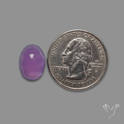 Rose Cut Lavender Chalcedony