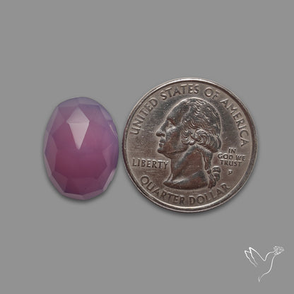 Rose Cut Lavender Chalcedony