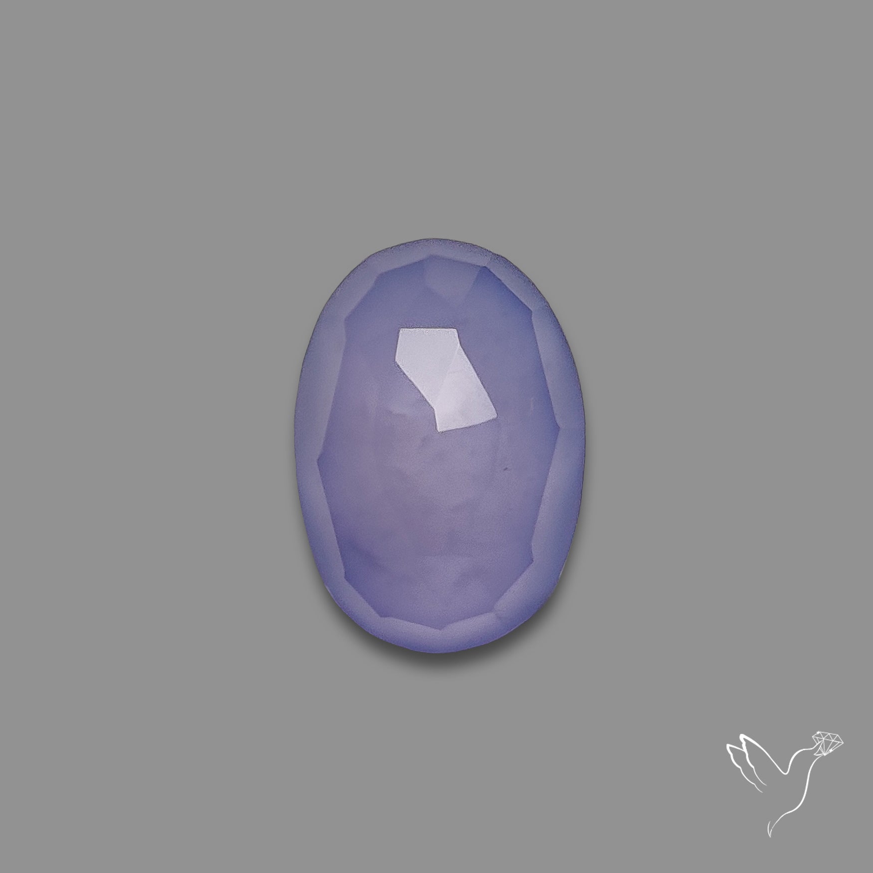 Rose Cut Lavender Chalcedony