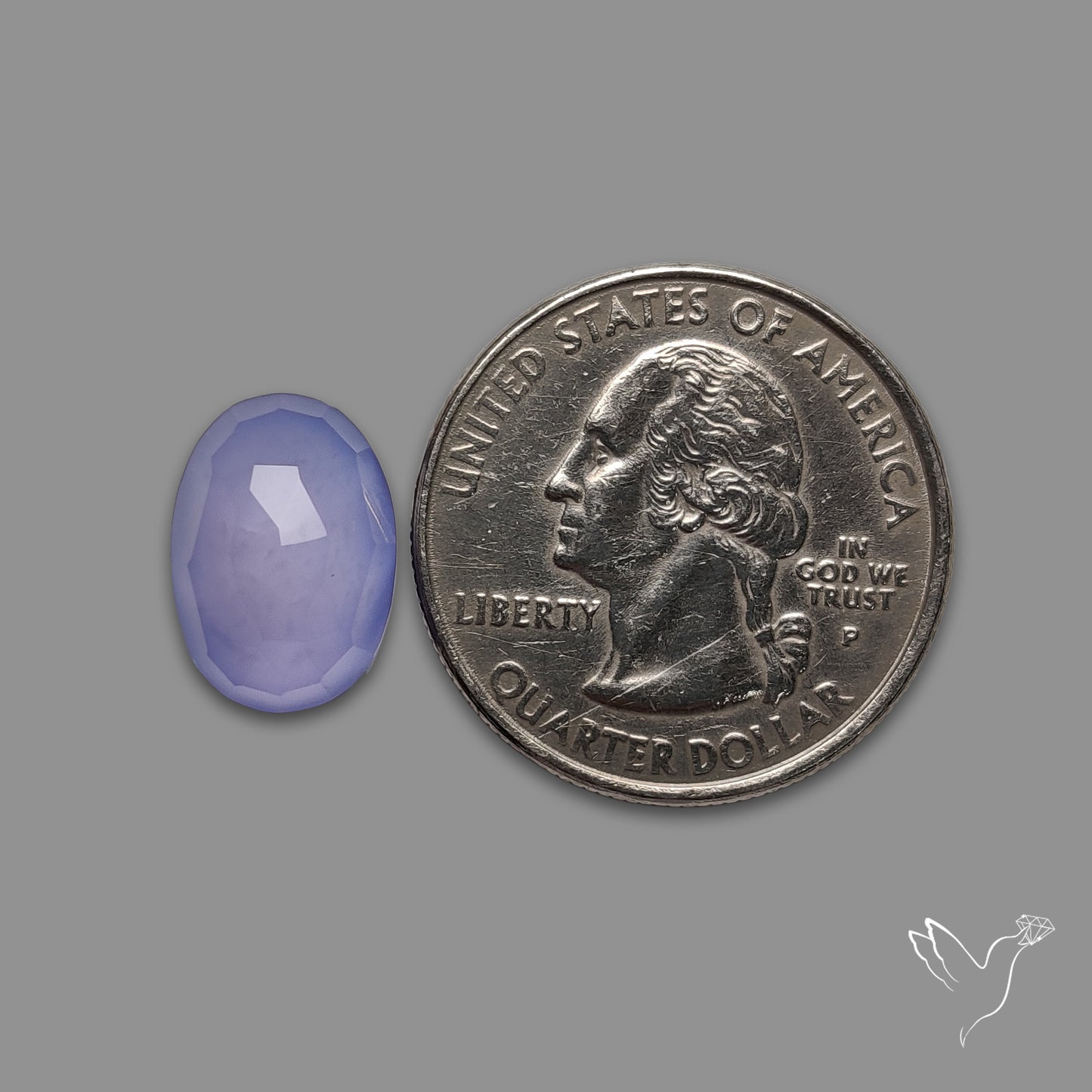 Rose Cut Lavender Chalcedony
