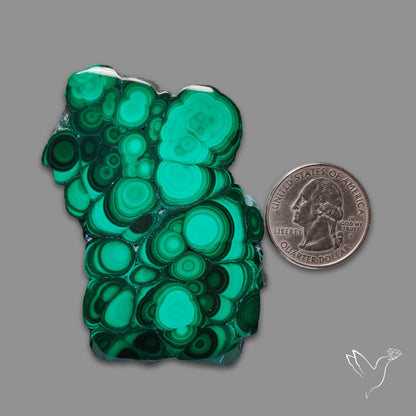 Malachite Stalactite Slice