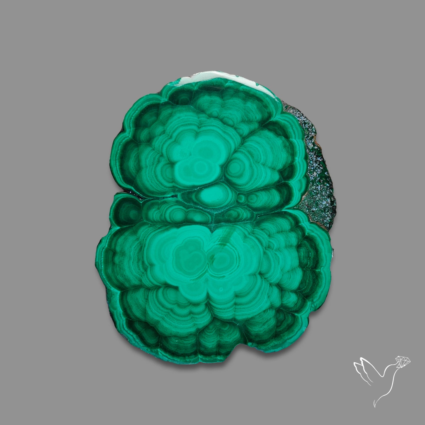 Malachite Stalactite Slice