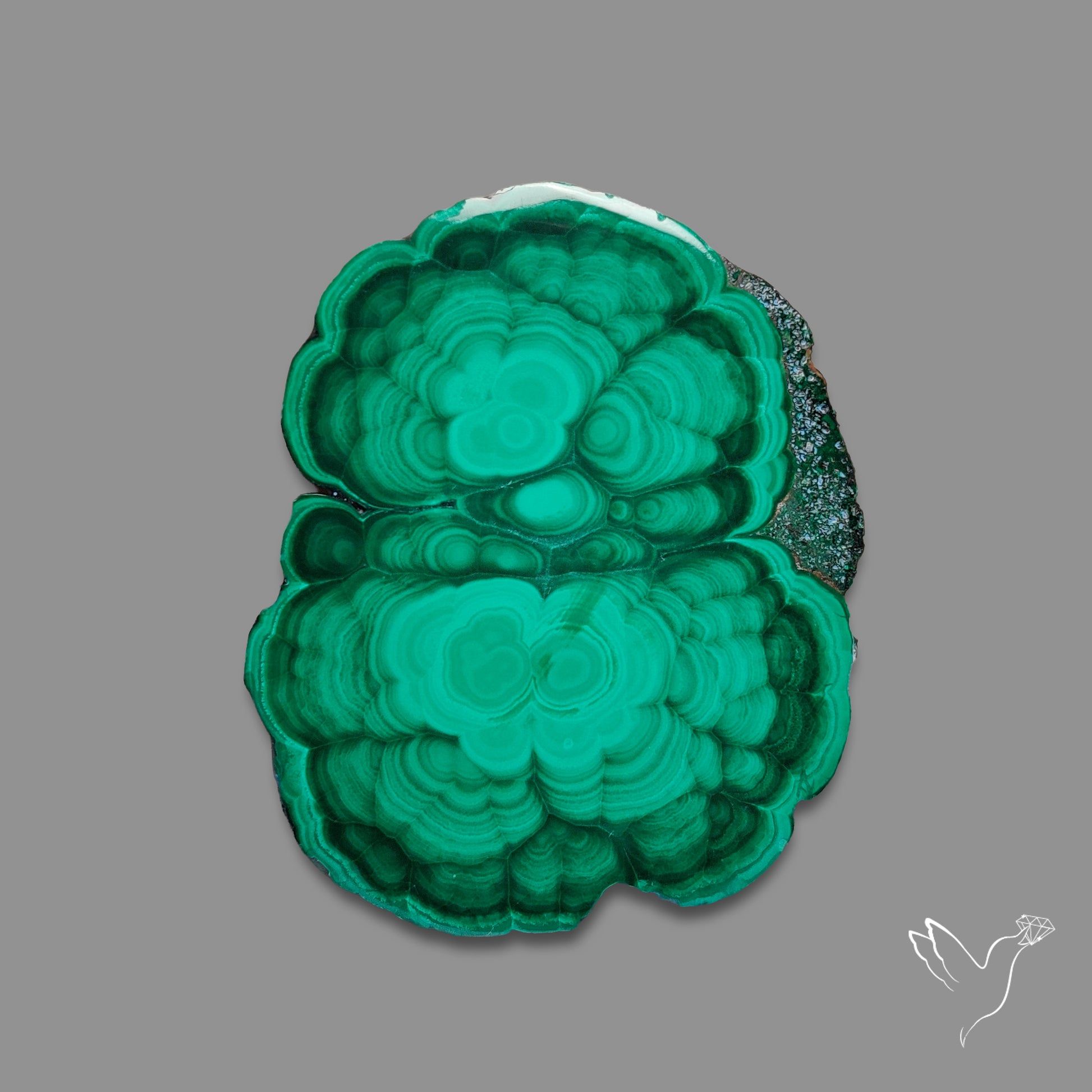 Malachite Stalactite Slice