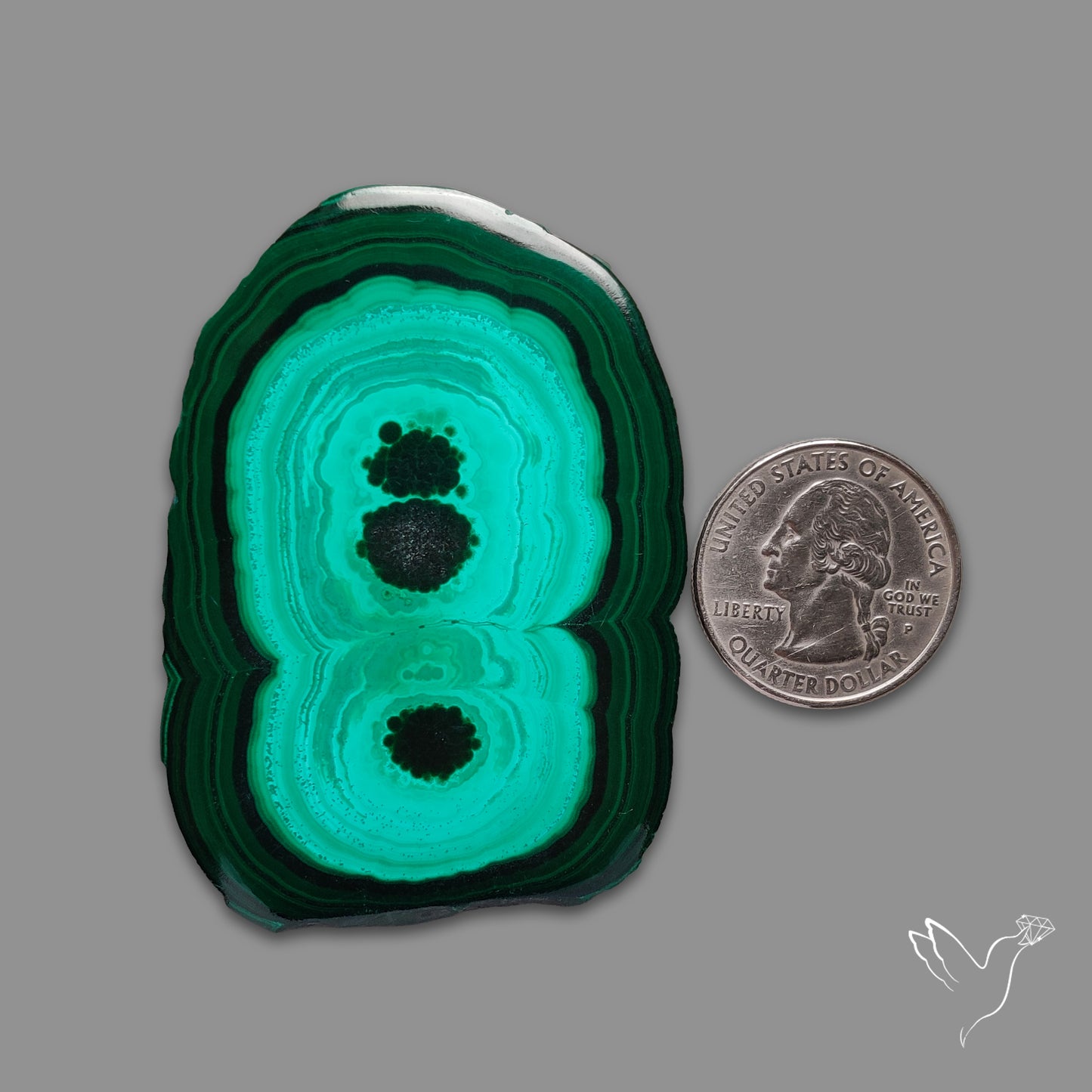 Malachite Stalactite Slice