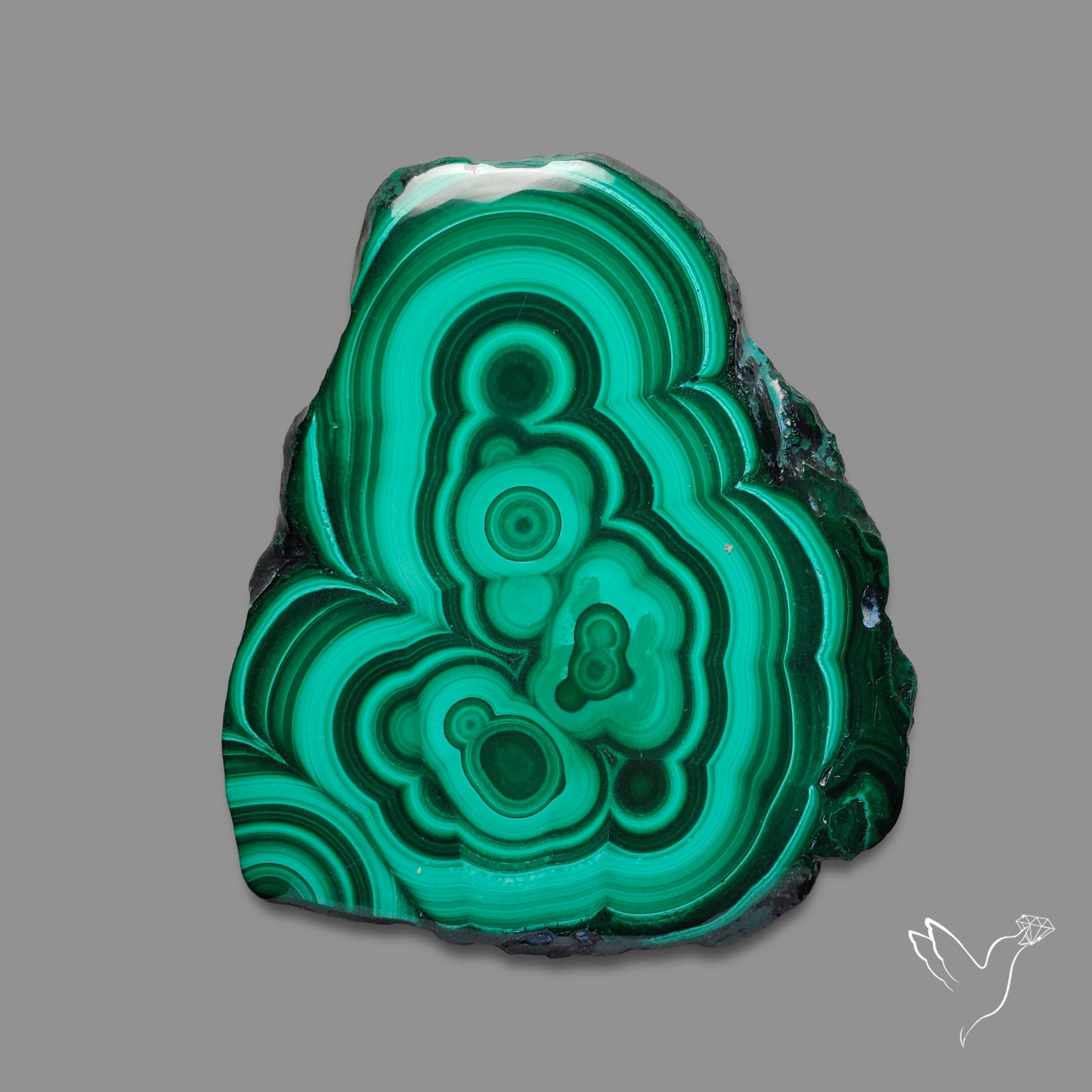 Malachite Stalactite Slice