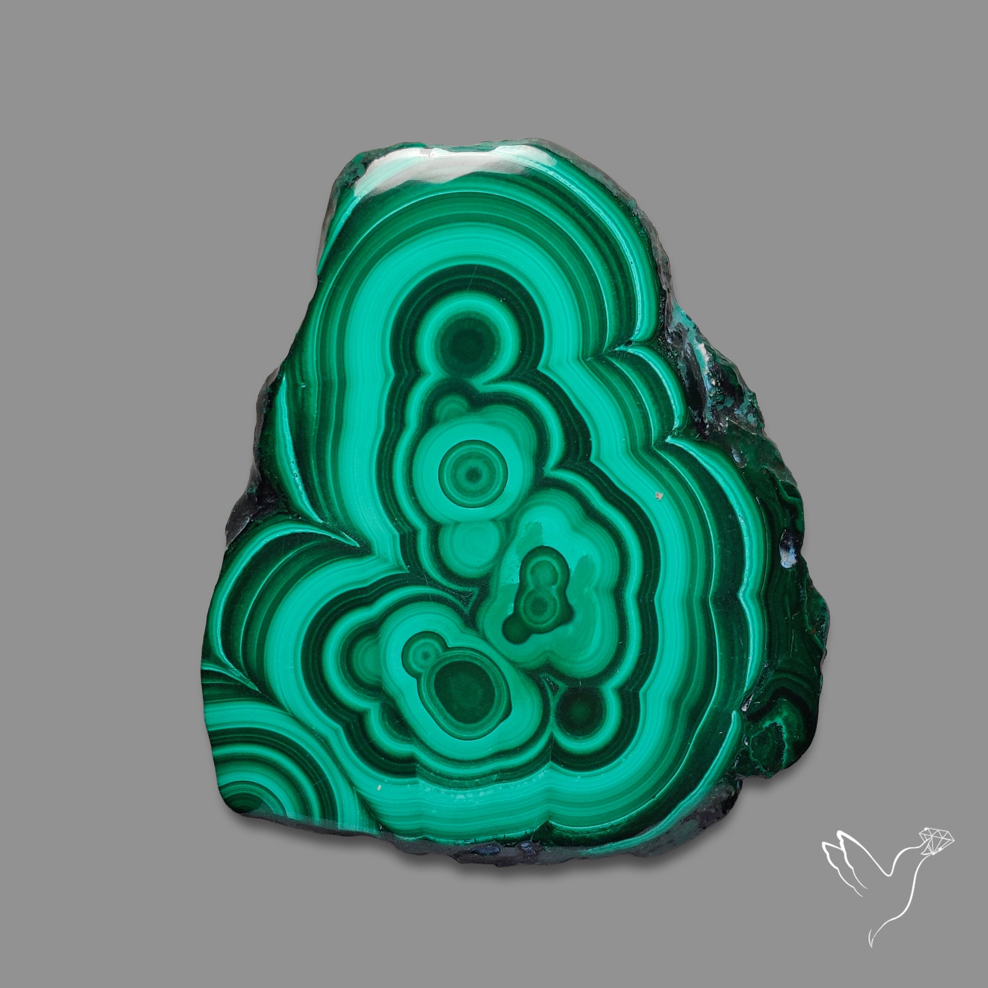 Malachite Stalactite Slice