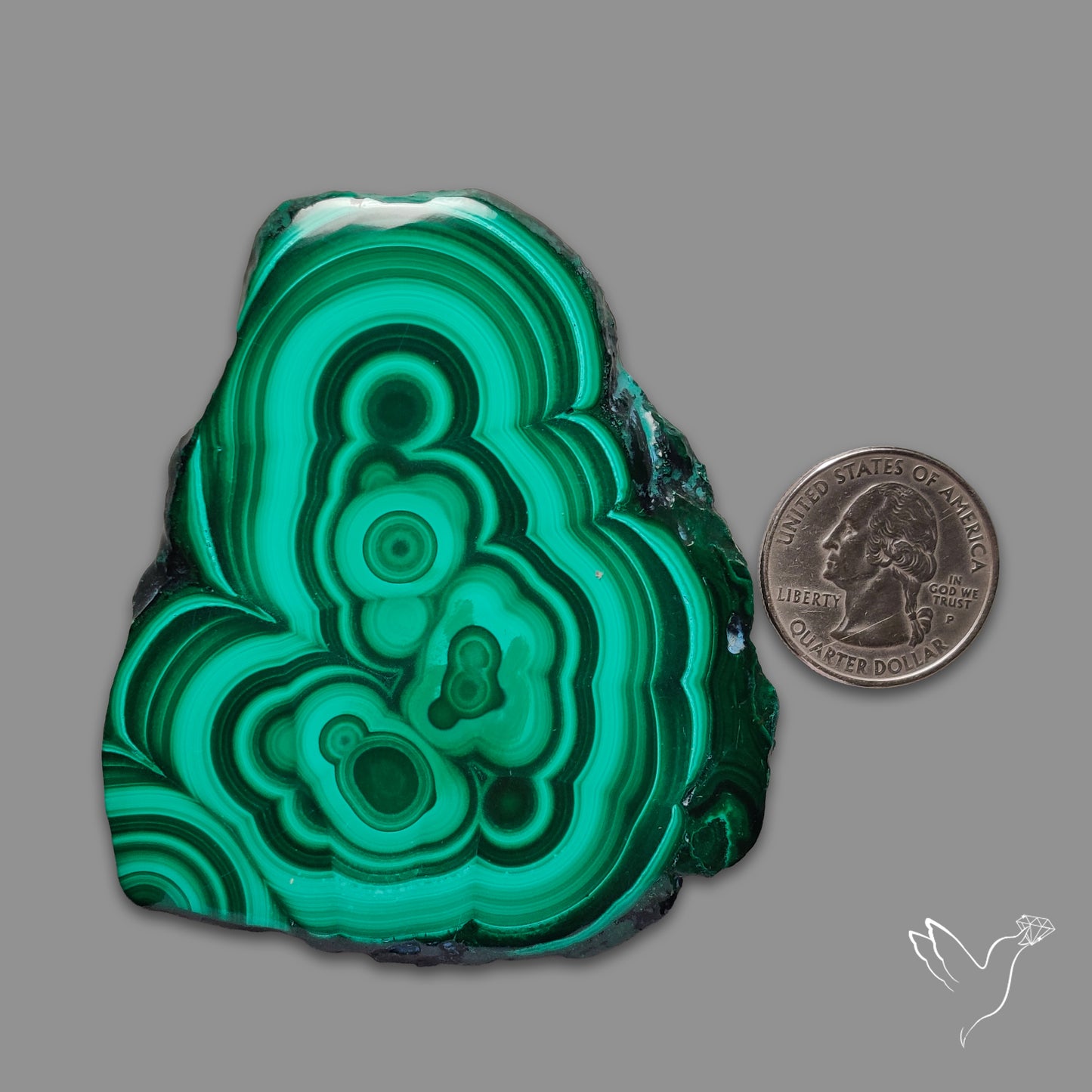 Malachite Stalactite Slice