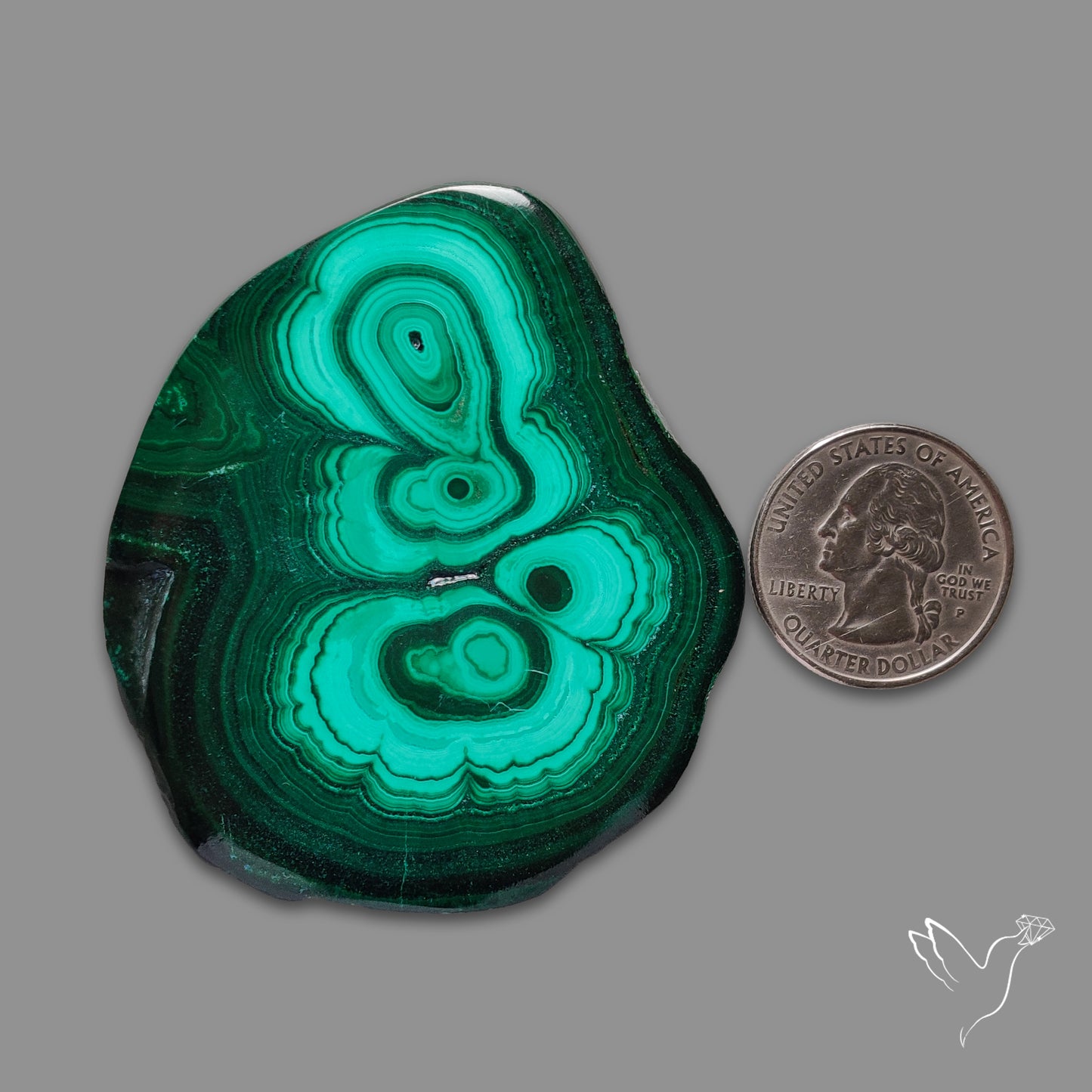 Malachite Stalactite Slice