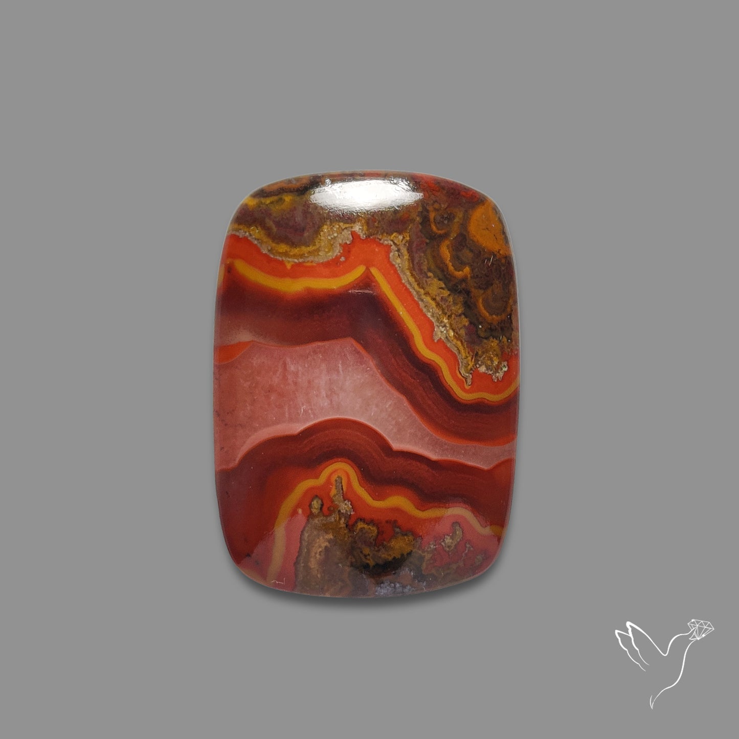 Moroccan Seam Agate Cabochon