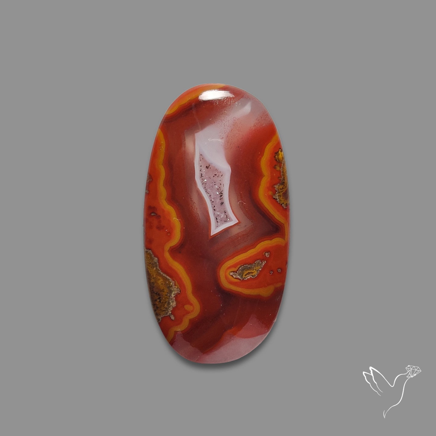 Moroccan Seam Agate Cabochon