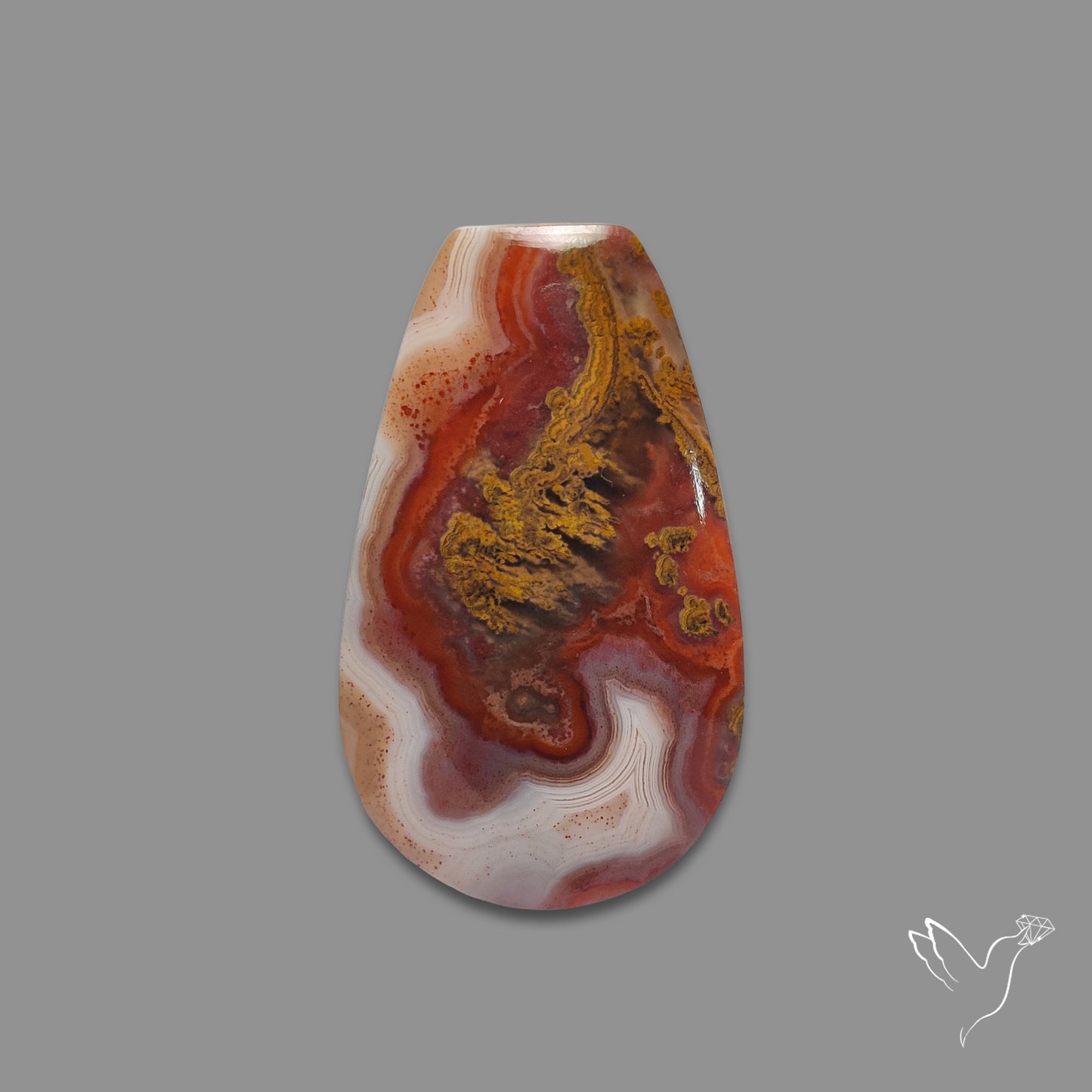 Moroccan Seam Agate Cabochon