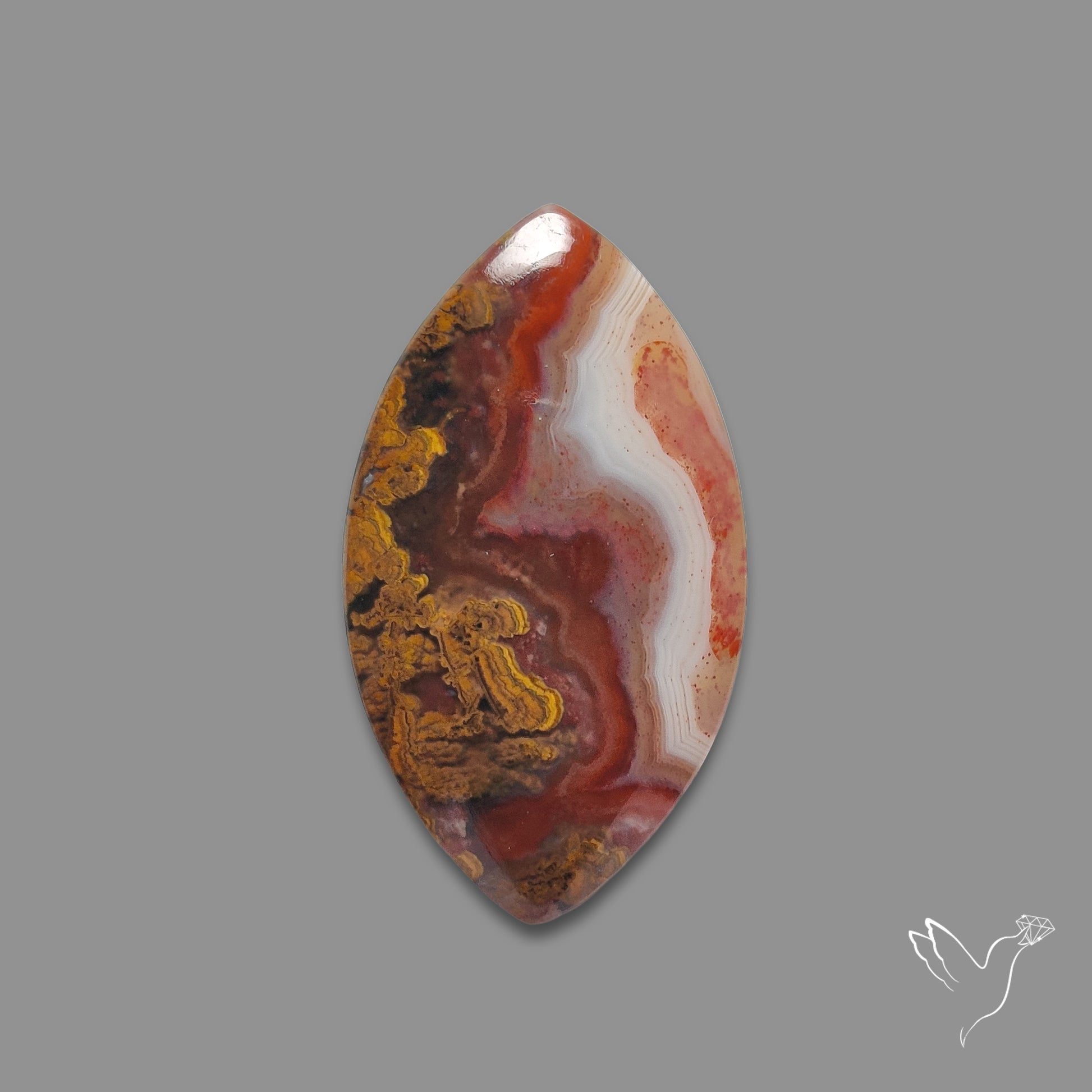 Moroccan Seam Agate Cabochon
