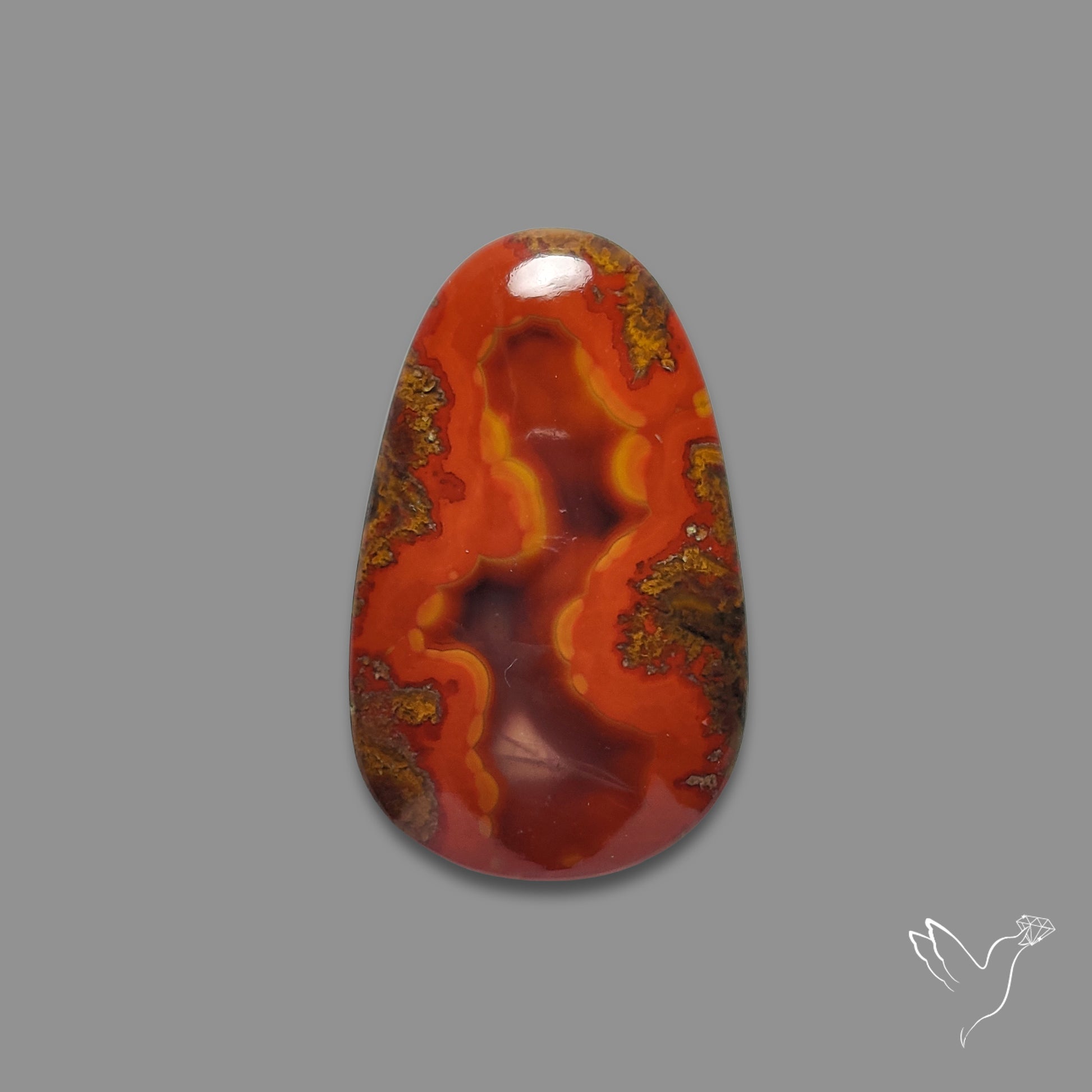 Moroccan Seam Agate Cabochon