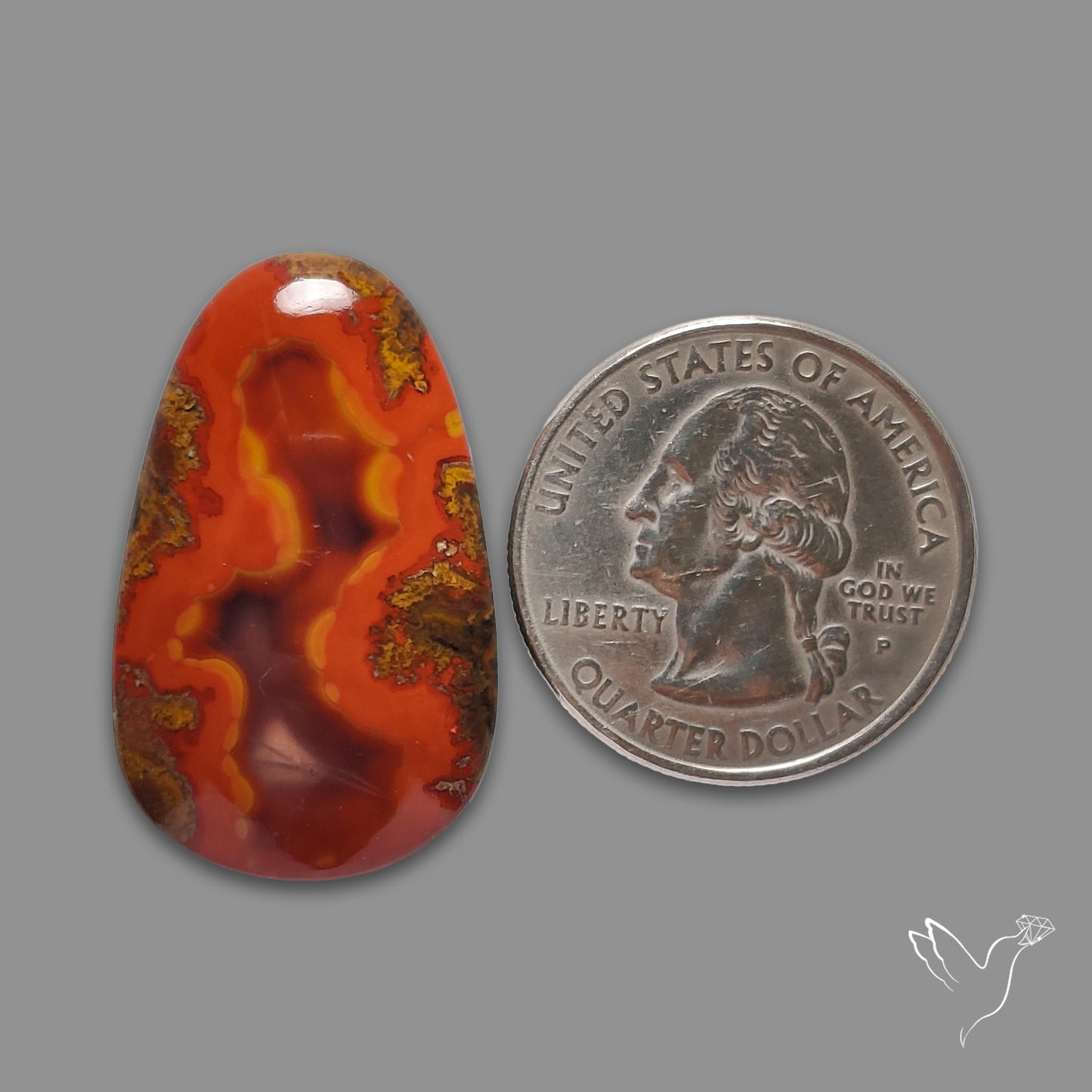 Moroccan Seam Agate Cabochon
