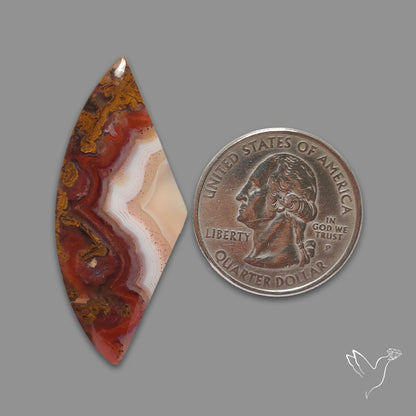 Moroccan Seam Agate Cabochon