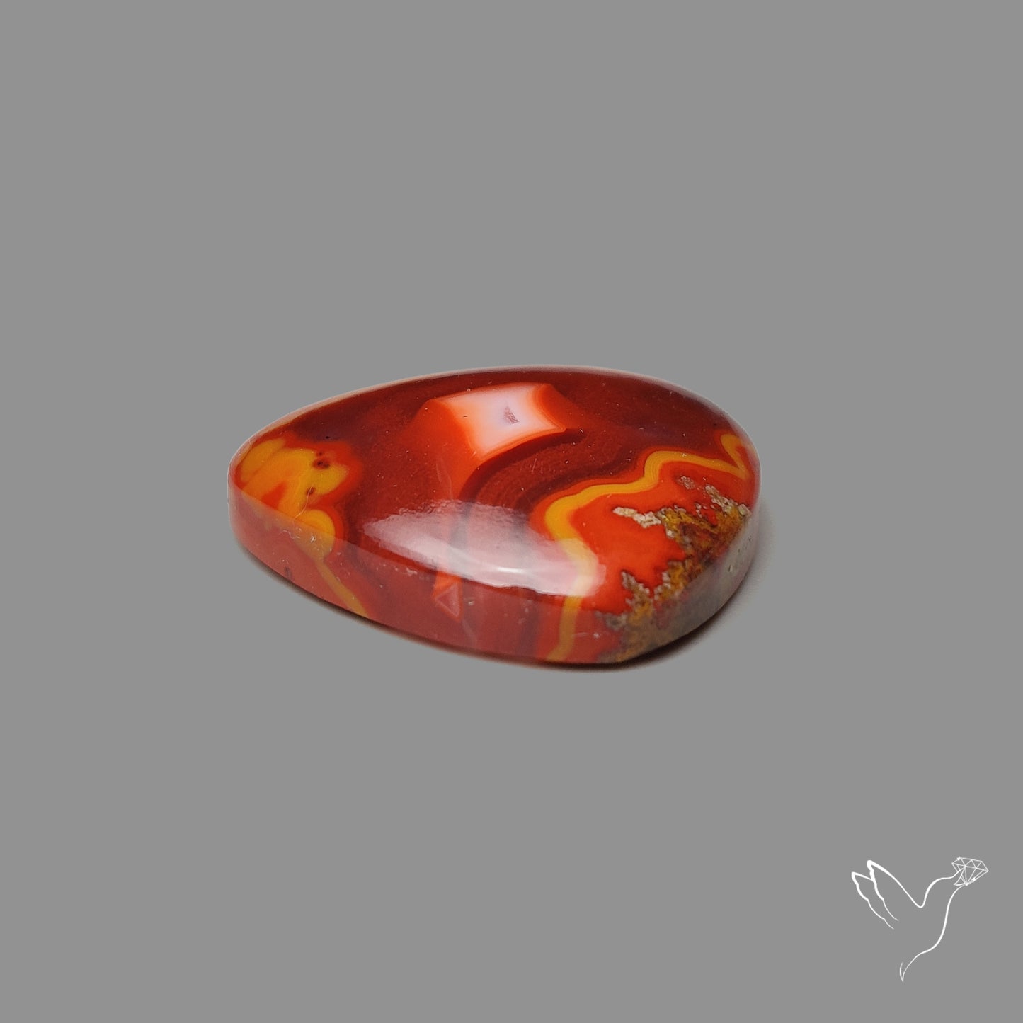 Moroccan Seam Agate Cabochon