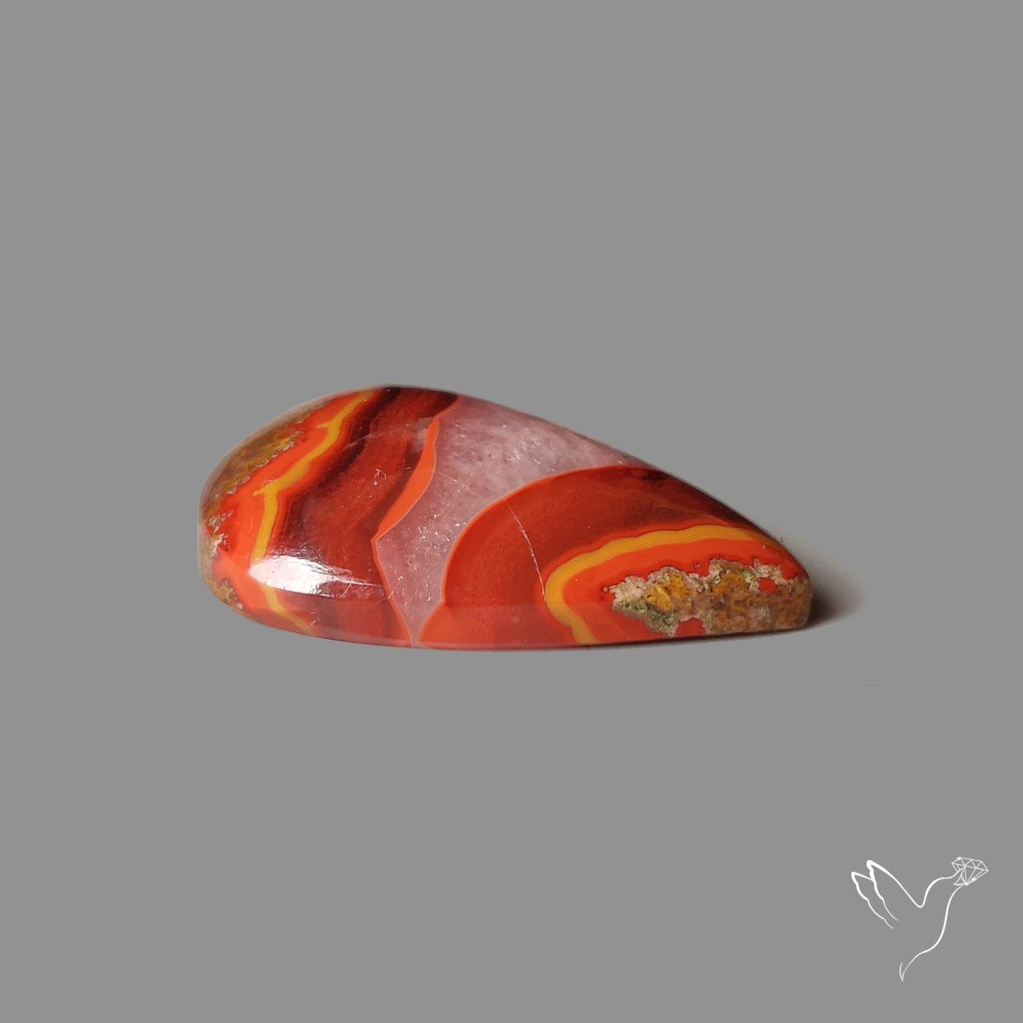 Moroccan Seam Agate Cabochon